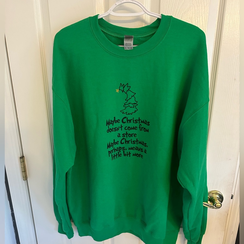 XL•GRINCH CHRISTMAS LESSON HOLIDAY SWEATSHIRT•CUSTOM MADE - Picture 10 of 17